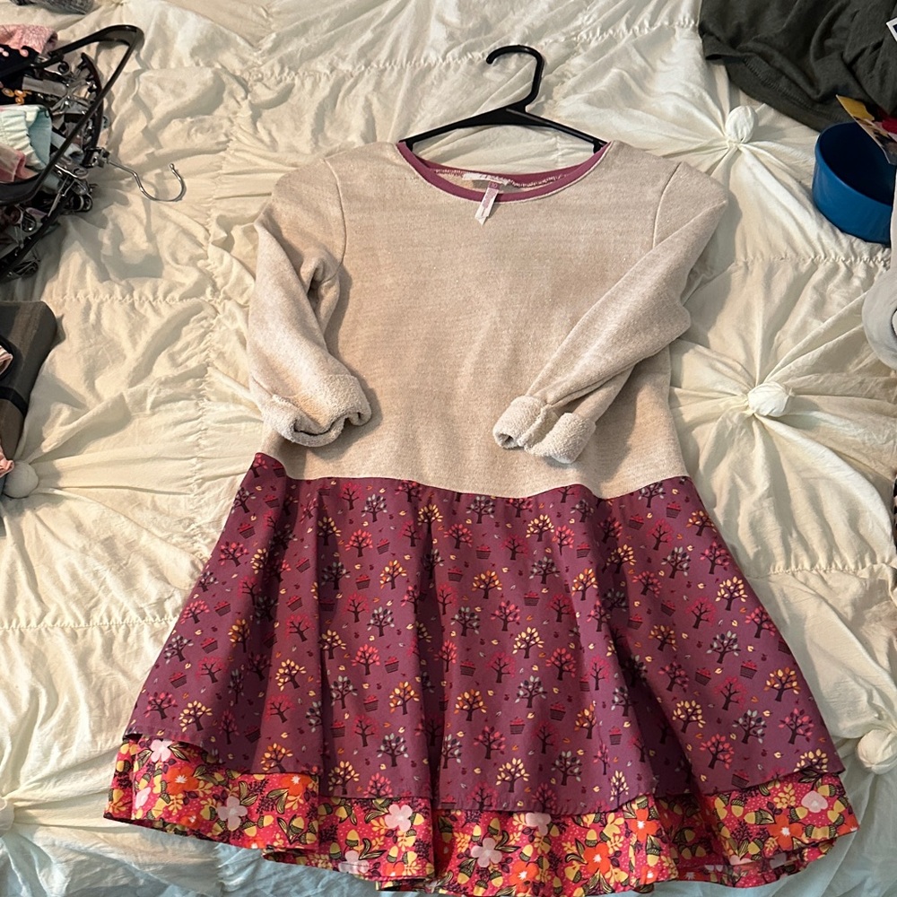 Floral Patterned Kids Dress